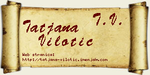 Tatjana Vilotić vizit kartica